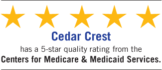 Cedar Crest 5-star rating from Centers for Medicare & Medicaid Services