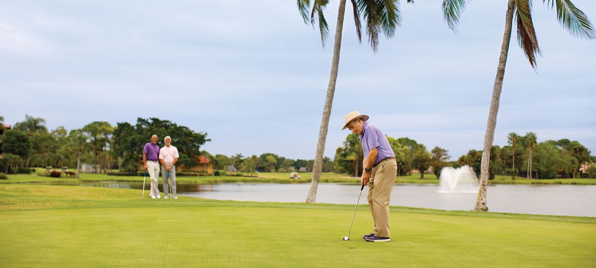 Devonshire residents play golf on the on-campus course.