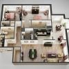 3D floor plan of the Lancaster apartment at Cedar Crest Senior Living in Pompton Plains, NJ