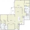2D floor plan for the Zachary apartment at Eagle's Trace Senior Living in Houston, TX