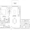 2D floor plan for the Fremont apartment at Fox Run Senior Living in Novi, MI