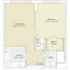 2D floor plan for the Brighton apartment at Oak Crest Senior Living in Parkville, MD.