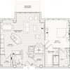 2D floor plan for the Burlington apartment at Lantern Hill Senior Living in New Providence, NJ.