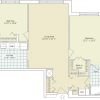 2D floor plan for the Fairmont apartment at Brooksby Village Senior Living in Peabody, MA