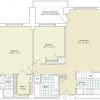 2D floor plan for the Kingston apartment at Brooksby Village Senior Living in Peabody, MA