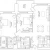 2D floor plan for the Kingston apartment at Greenspring Senior Living in Springfield, VA