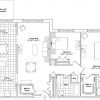 2D floor plan for the Patterson apartment at Ann's Choice Senior Living in Buck's County, PA