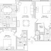 2D floor plan for the Radcliffe apartment at Ashby Ponds Senior Living in Ashburn, VA